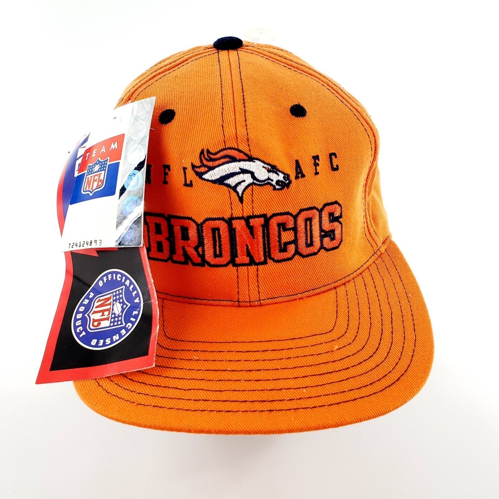 Pro Player Team NFL AFC Denver Broncos Snapback Hat Orange Embroider New w/ Tag